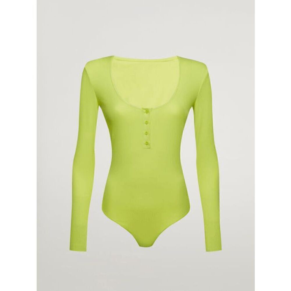 NWT Wolford Henley String Body Green L